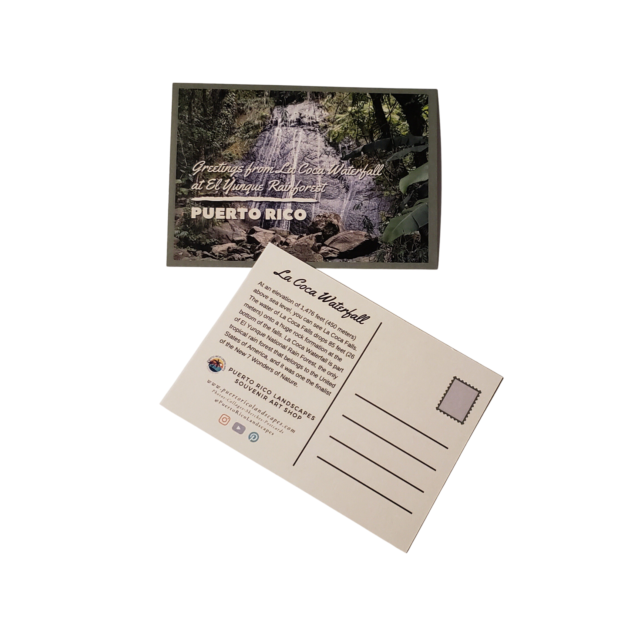 La Coca Falls Mail Postcard
